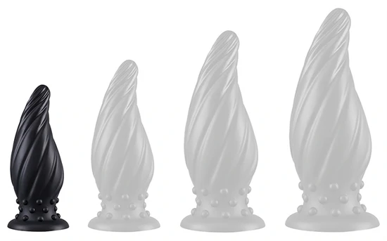 Plug Spiral Pik – prémium spirális anális kényeztető, fekete
