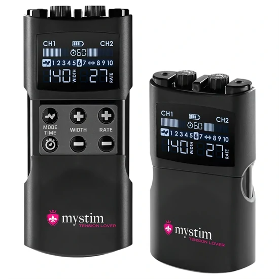 mystim Tension Lover 2 - digitális elektro szett (fekete)