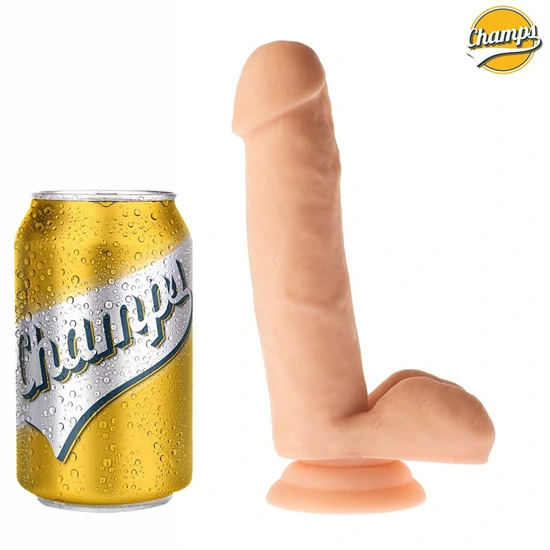 Realistic Smoothy Champs – élethű vibráló dildó 14 cm
