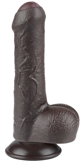 Prémium fekete csúszó bőr dildó 12 cm x 3,7 cm