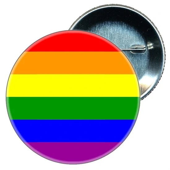 PRIDE - színes LGBT zászló kitűző