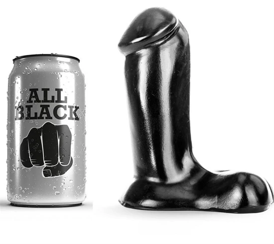 ALL BLACK – 14 cm élethű dildó