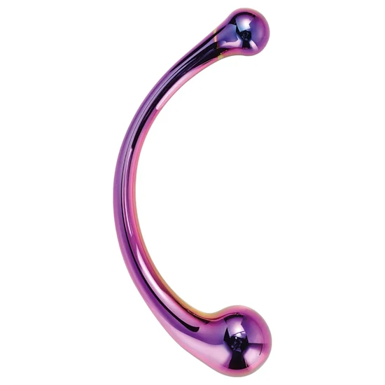 Dreamtoys - üveg masszírozó dildó (metál)