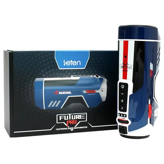 Leten SM Future Pro - lökő, nyögő, szorító, melegítő maszturbátor (kék)