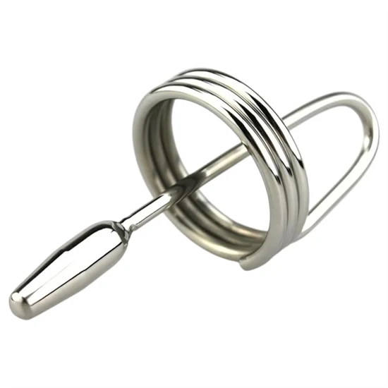 DeepRing – gyűrűs, fém dilátor - 9cm (ezüst)