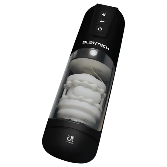 Dreamtoys Blowtech - rezgő, fel-le mozgó maszturbátor (fekete)