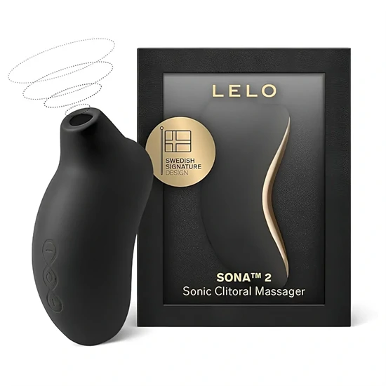 LELO Sona 2 - hanghullámos csiklóizgató (fekete)