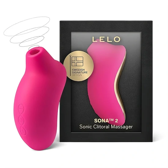LELO Sona 2 - hanghullámos csiklóizgató (cseresznye)