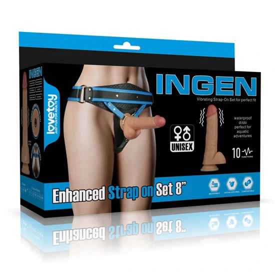Vibrating Enhanced Strap on Set 8'' XS/S/M
