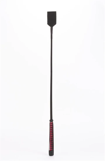 Nylon Stick with Neon Strip and Goat Kid Leather Handle Nubuck Leather Black