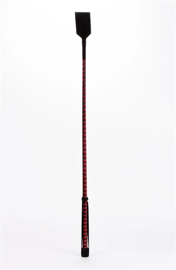 Leather Stick with Neon Strip and Nubuck Leather Top Red