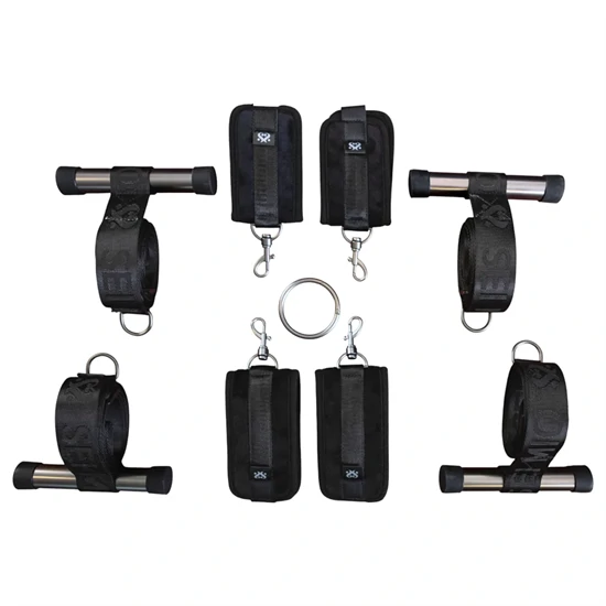 Sei Mio - ajtóra rögzíthető bondage kereszt (fekete)