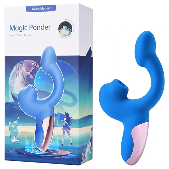 Magic Motion Magic Ponder - 2in1 csiklókaros vibrátor (kék)