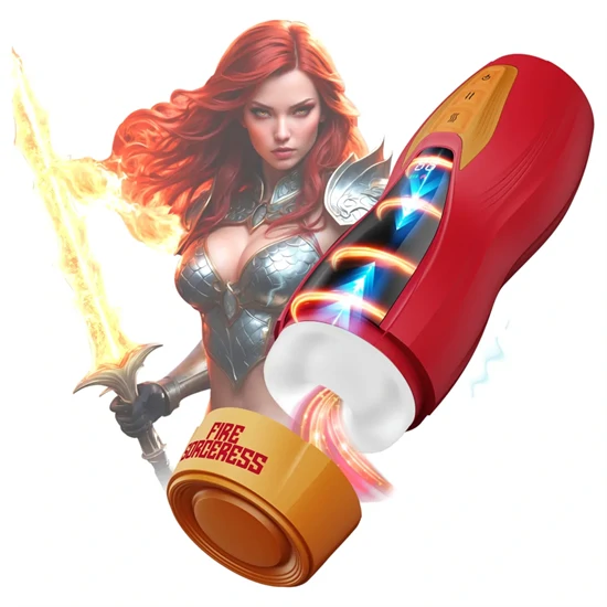 Masturs Solara - melegítő fel-le mozgó AR maszturbátor (piros)