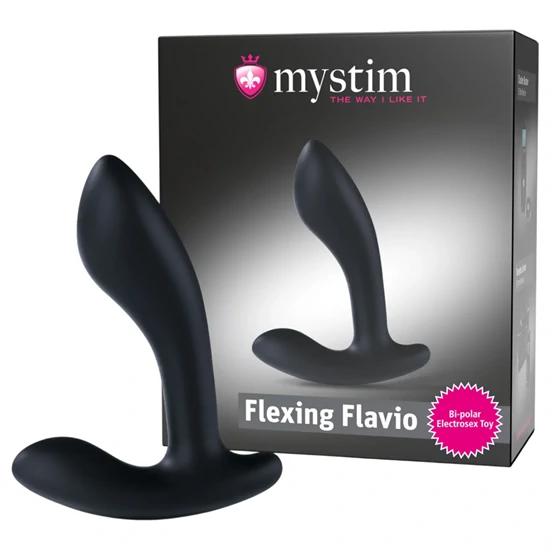 Mystim Flexing Flavio - elektro prosztata vibrátor (fekete)