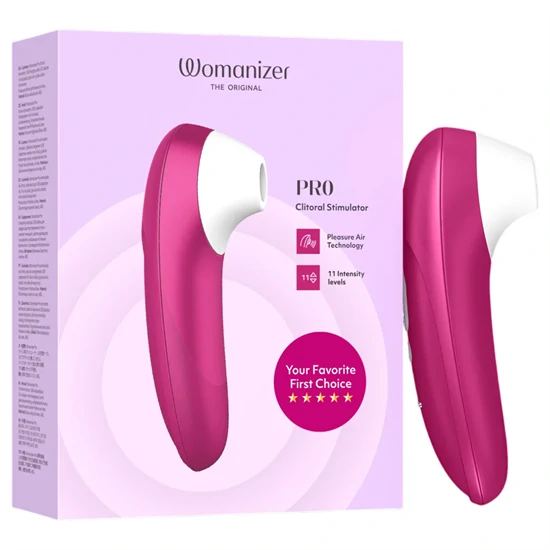 Womanizer Pro - léghullámos csiklóizgató (pink)