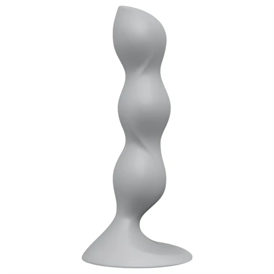 Satisfyer Triple Ball-R - gyöngyös dildó (szürke)