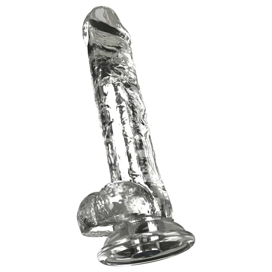 Crystal - Vibrátor tapadókoronggal (áttetsző)
