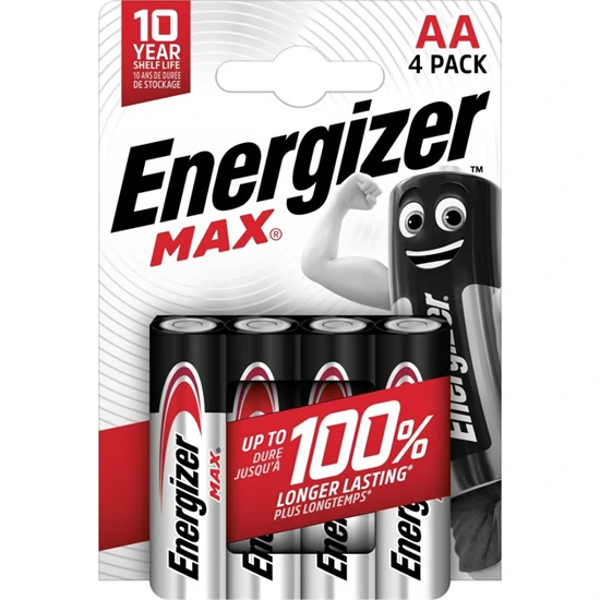 Energizer MAX Alkaline Battery AA - 4 PCS