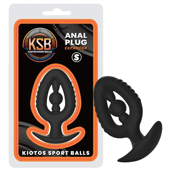 Kiotos - szilikon análplug tágítóval S (fekete)