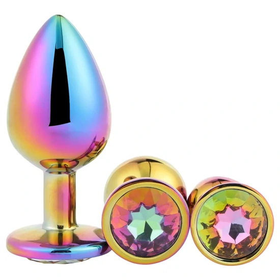 Dreamtoys Gleaming Love - drágaköves anál plug szett (többszínű)