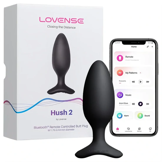 Lovense Hush 2 S – App-vezérelt análvibrátor (38 mm, fekete)