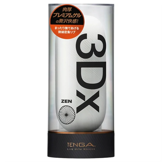 TENGA 3Dx Zen - 3D mintás maszturbátor (fehér)