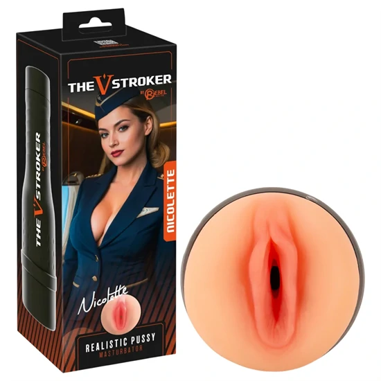 Rebel The V-Stroker Nicolette - élethű műpunci maszturbátor (testszínű)