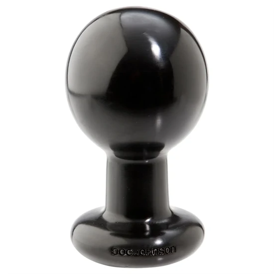 Doc Johnson The Classic - kerek anál plug (fekete) - L