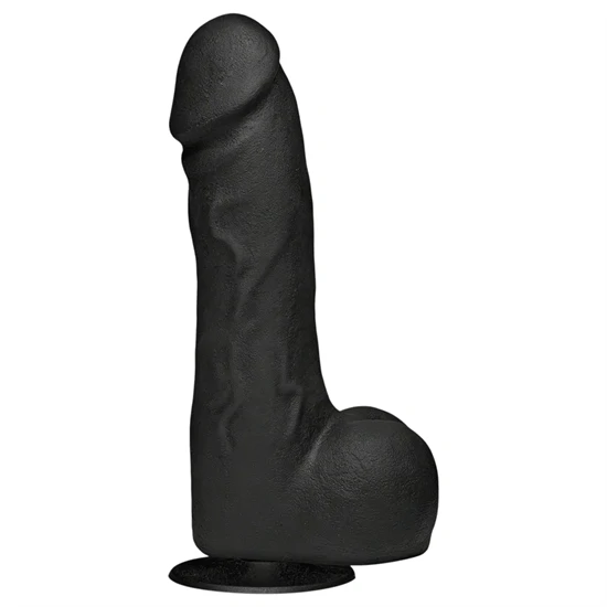Doc Johnson The Perfect Cock - élethű dildó (fekete) - 19 cm