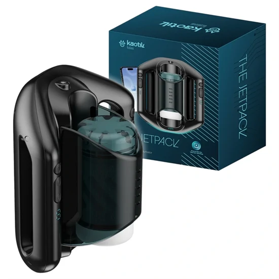 Kaotik Labs Jetpack - kétkezes automata interaktív maszturbátor (fekete)