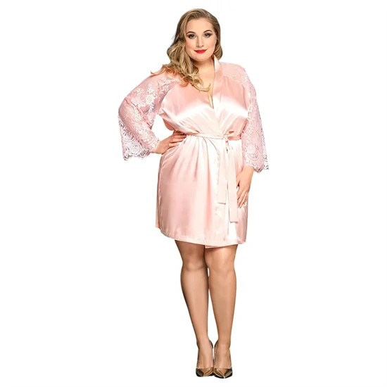 JSY 067 - rózsaszín babydoll szett (XL-2XL)
