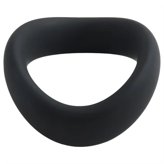 Pulselock Cocktura - csavart szilikon péniszgyűrű (fekete) - 47,5mm