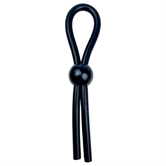Pulselock Forge - állítható lasszós szilikon péniszgyűrű (fekete)