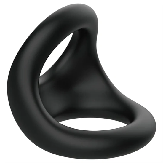 Pulselock Taur - kontúros pénisz- és heregyűrű (fekete)