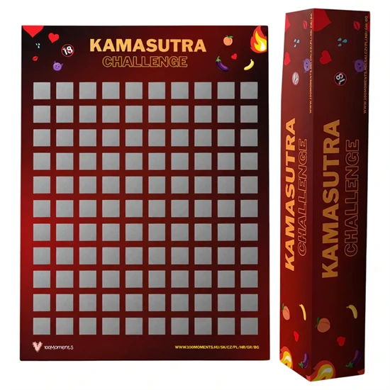 100Moments 100 Kamasutra Challenge - kaparós szexpóz poszter pároknak - A2