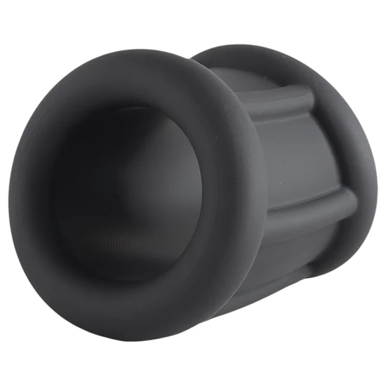 Pulselock Cocktura - fekete bordázott szilikon péniszgyűrű (30 mm)