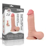 7.8'' Sliding Skin Dual Layer Dong - Whole Testicle