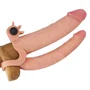 Add 1" Vibrating Double Penis Sleeve