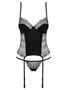 Sharlotte corset & thong black L/XL