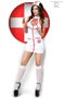 CR 3854  L/XL  White Sexy Nurse Costume Dress