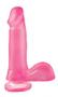 Basix Rubber Works 6 inch Dong With Suction Cup Pink