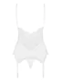 810-COR-2 corset & thong white  S/M