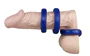 Vastagfalú szilikongyűrű trió (kék)