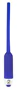 DILATOR - üreges szilikon húgycsővibrátor - kék (7mm)