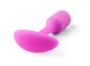 b-vibe Snug Plug 1 - anál dildó belső súllyal (55g) - pink