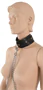 ZADO - valódi bőr nyak-csukló-boka bilincs szett (fekete)