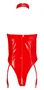 Black Level - nyitott, nyakpántos body (piros)