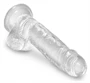 King Cock Clear 7 - tapadótalpas, herés dildó (18cm)