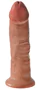 King Cock 9 - tapadótalpas élethű dildó (23cm) - sötét natúr